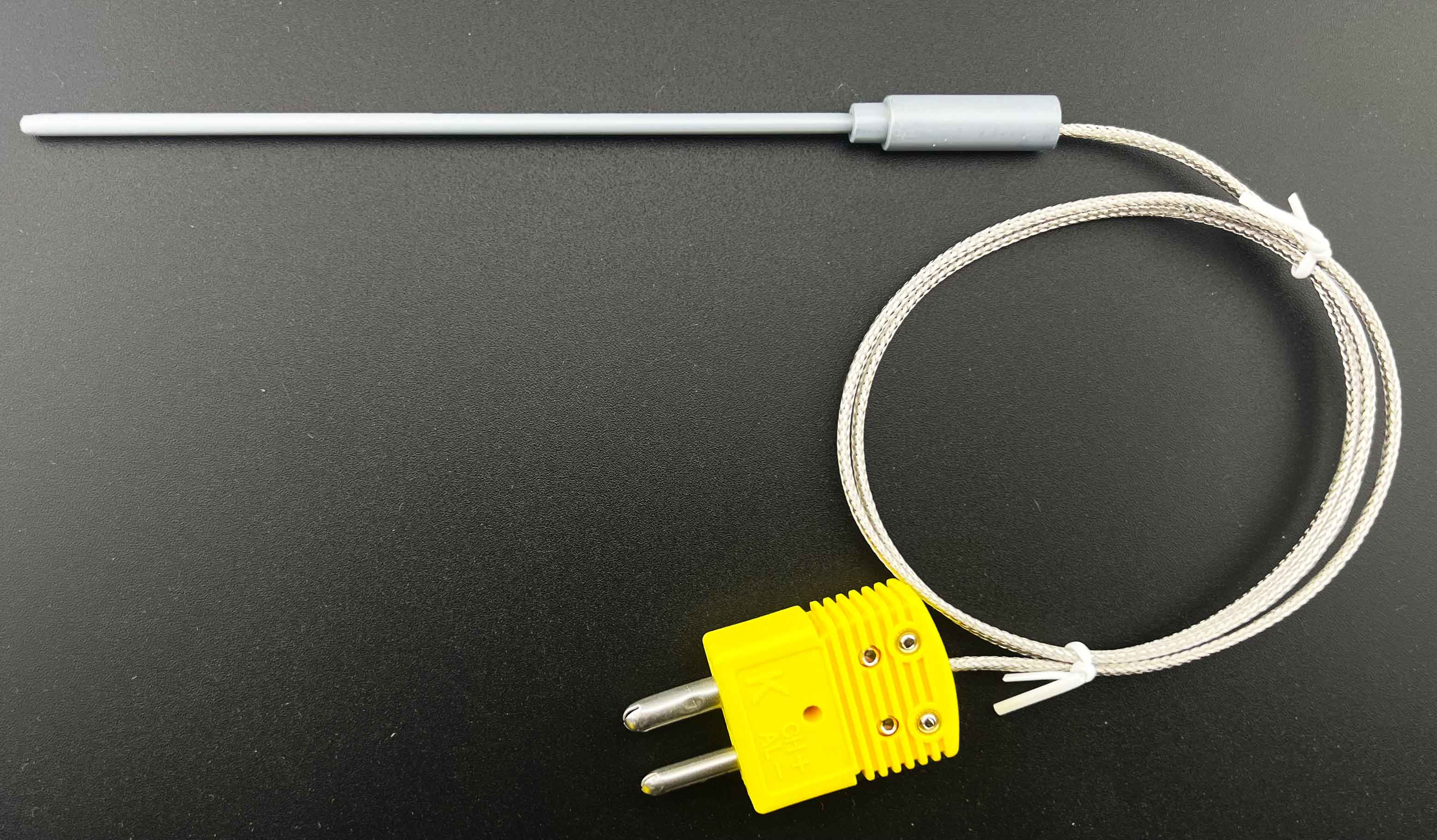 TCA-06x24T Thermocouple Sensor Type K with 24 inch stainless jacket cable, by Merge Scientific for laboratory use.