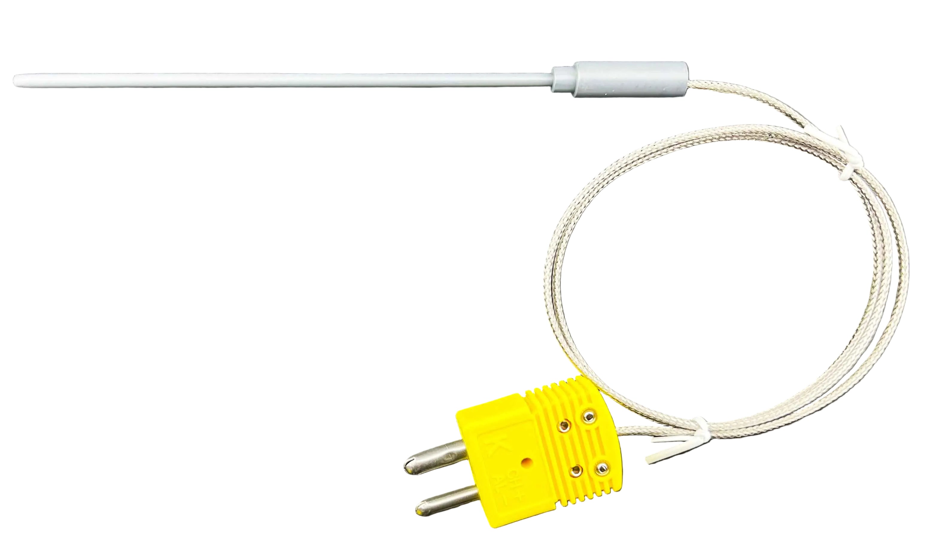 TCA-06x24T Thermocouple Sensor Type K with 24 inch stainless jacket cable, by Merge Scientific for laboratory use.