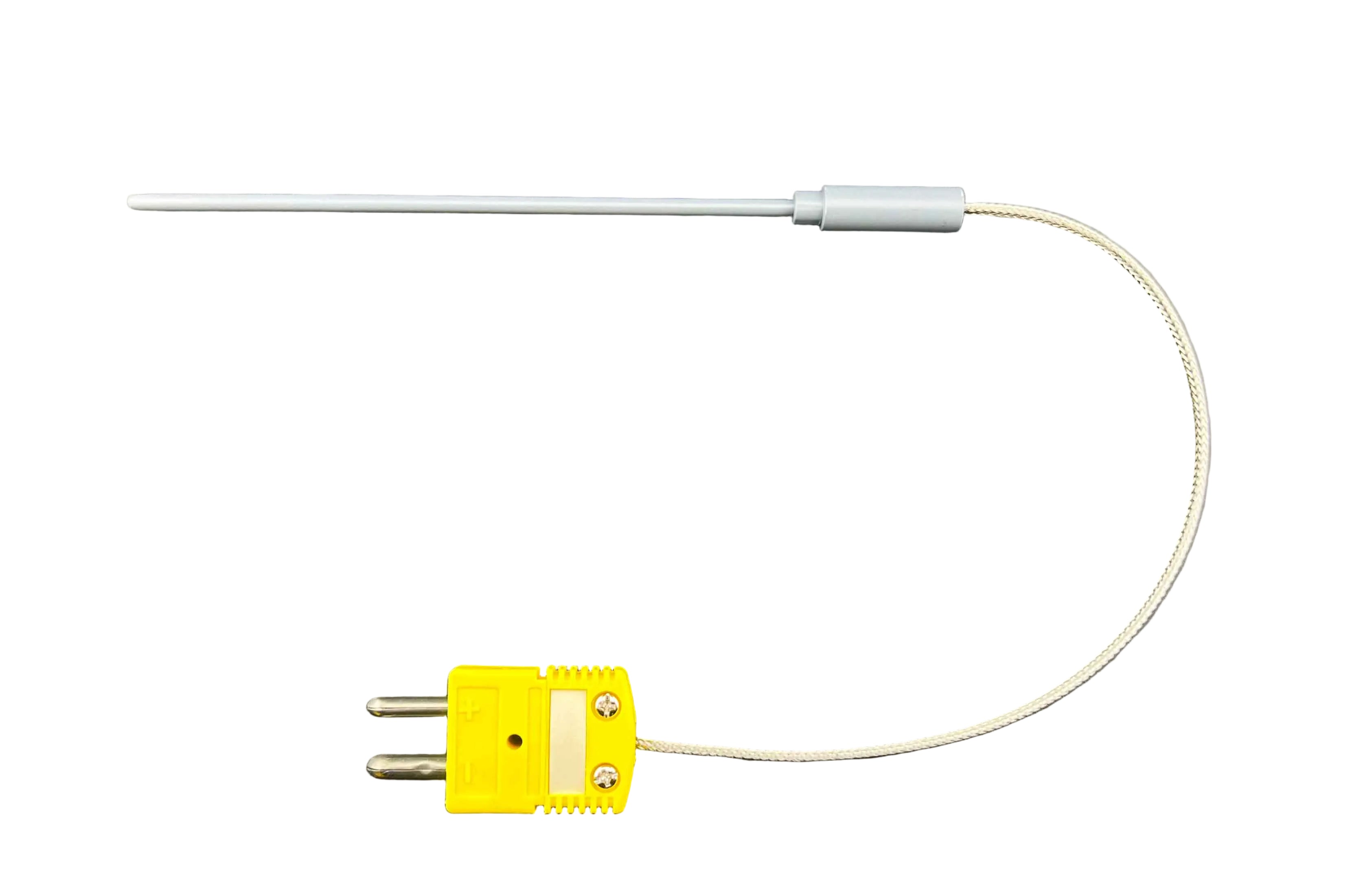 TCA-06x08T Thermocouple Sensor Type K with 8 inch stainless jacket cable, by Merge Scientific for laboratory use.