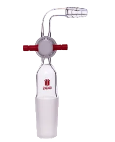 ADAPTER,FLOW CONTROL,90 °,WITH 1:5 PTFESTOPCOCK,