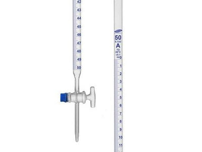 Burettes, with Glass Stopcock, Schellbach Stripe, Class A
