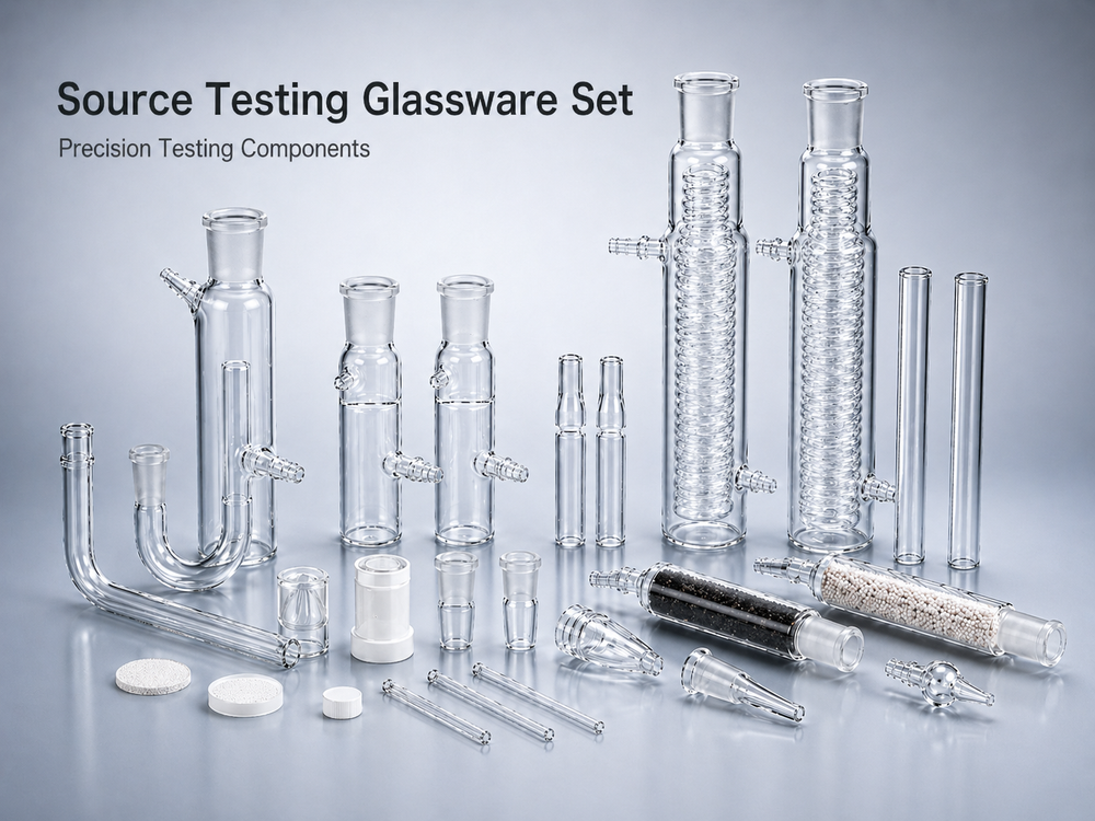 Source testing glassware
