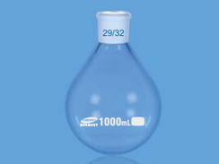 Omsons pear-shaped round bottom flask with 24/40 outer joint