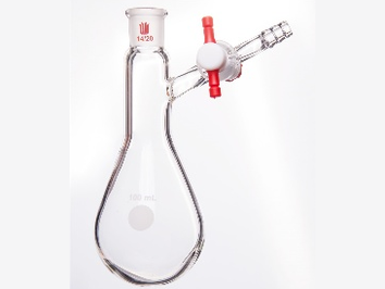 FLASK, REACTION,2MM PTFESTOPCOCK, AIRFREE, SCHLENK